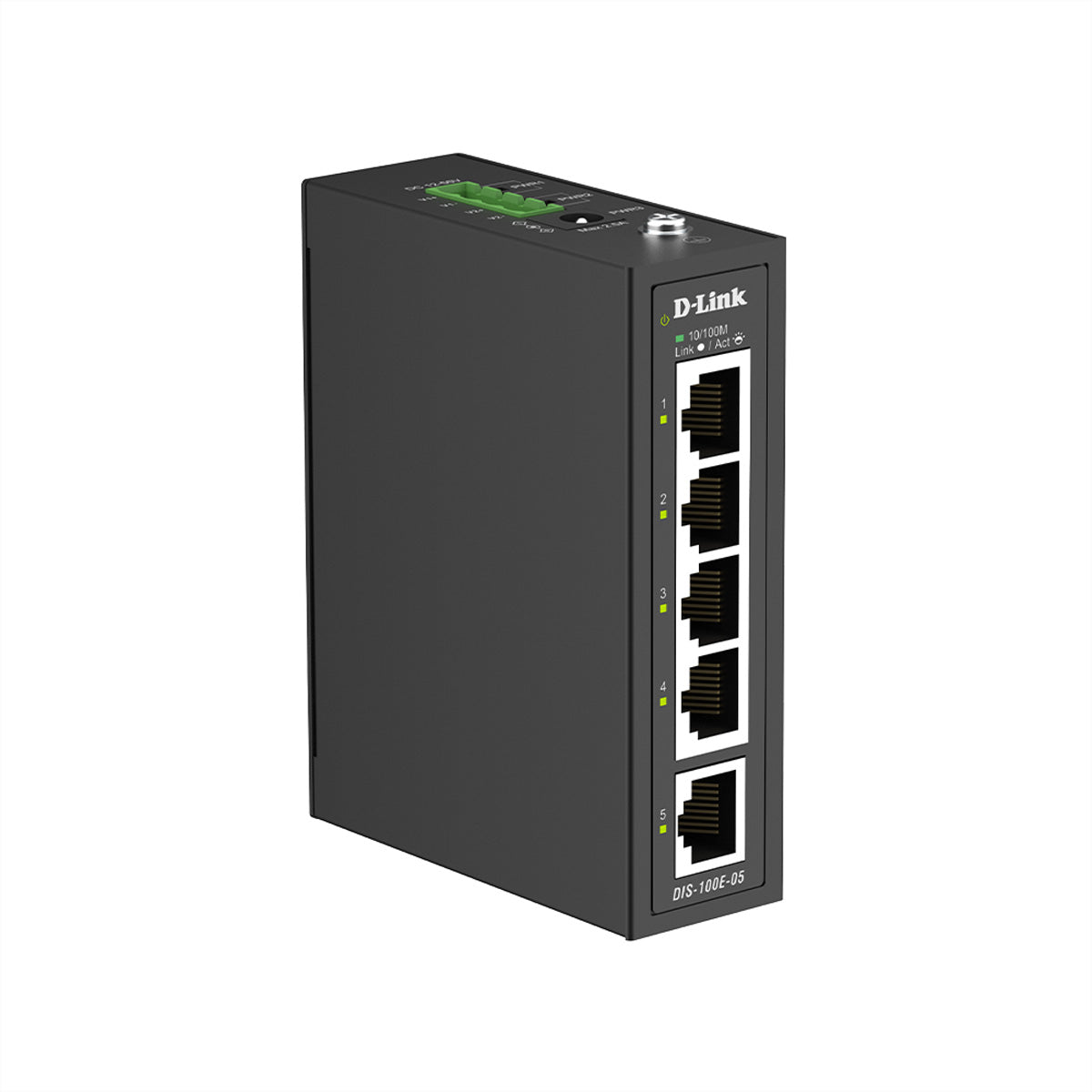 D-Link DIS-100E-05 – Unmanaged Switch – 5× Fast Ethernet (10/100), Hutschiene