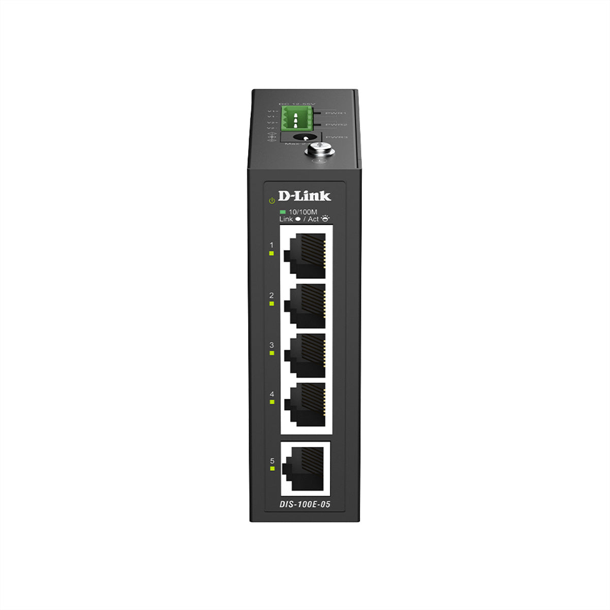 D-Link DIS-100E-05 – Unmanaged Switch – 5× Fast Ethernet (10/100), Hutschiene