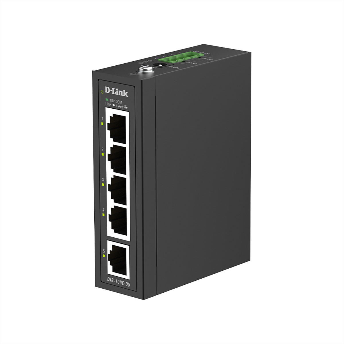 D-Link DIS-100E-05 – Unmanaged Switch – 5× Fast Ethernet (10/100), Hutschiene
