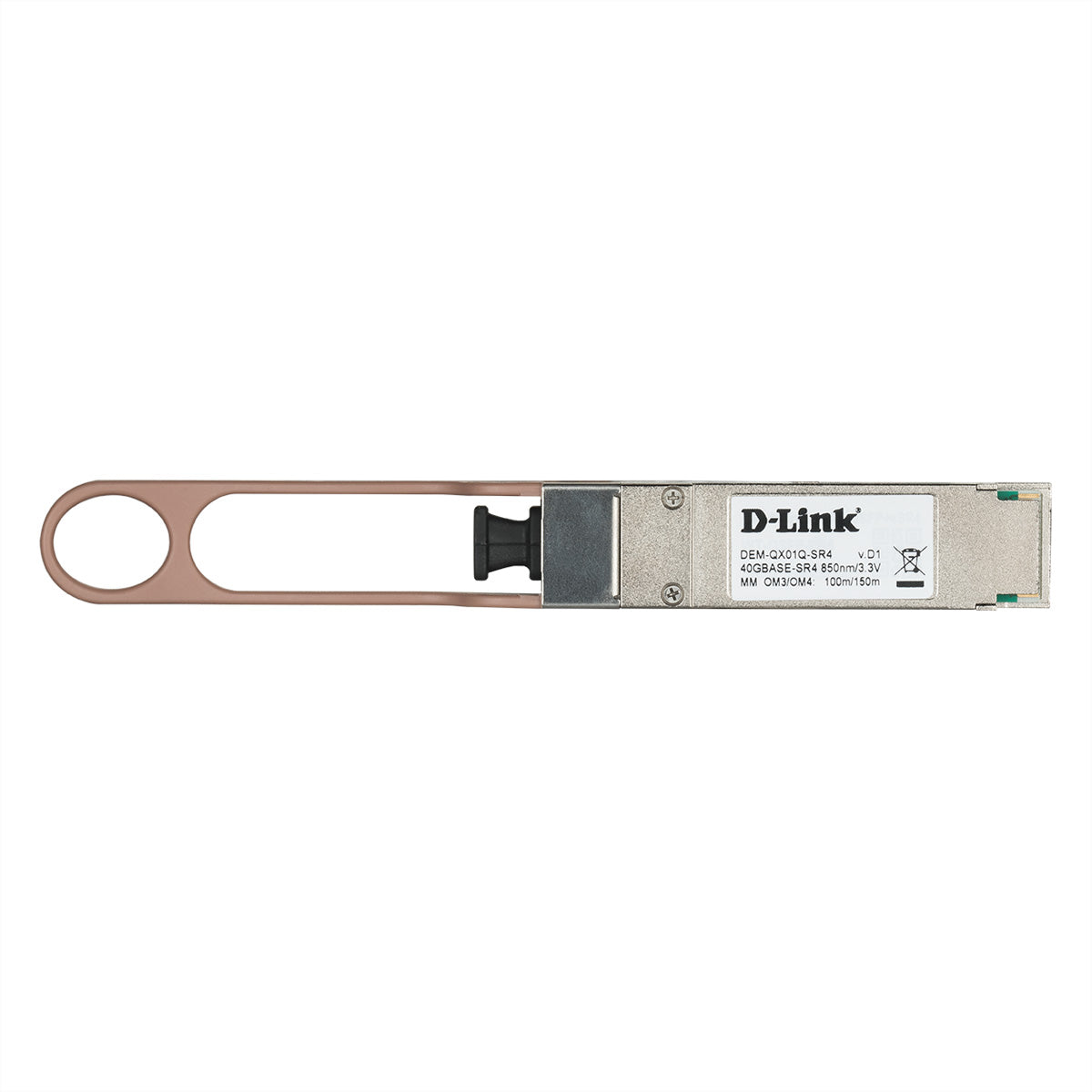 D-Link DEM-Q2801Q-SR4 – QSFP28 100GBASE-SR4 Transceiver, Multimode (OM3: 100 m / OM4: 150 m), MPO, 850 nm