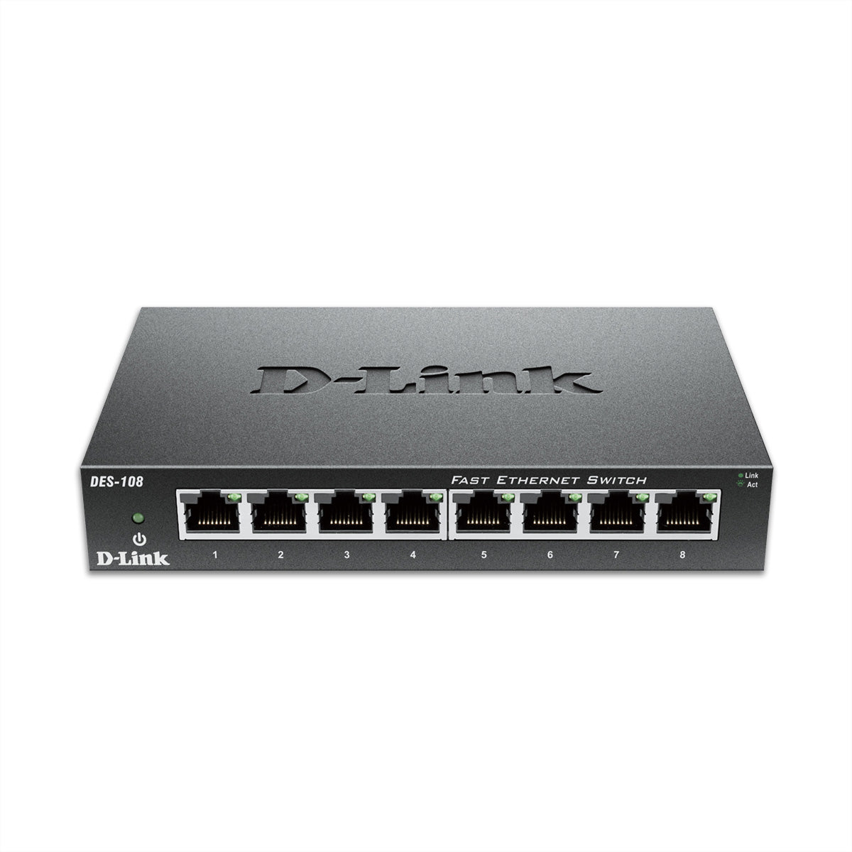 D-Link DES-108 8-Port Netzwerk-Switch – Fast Ethernet
