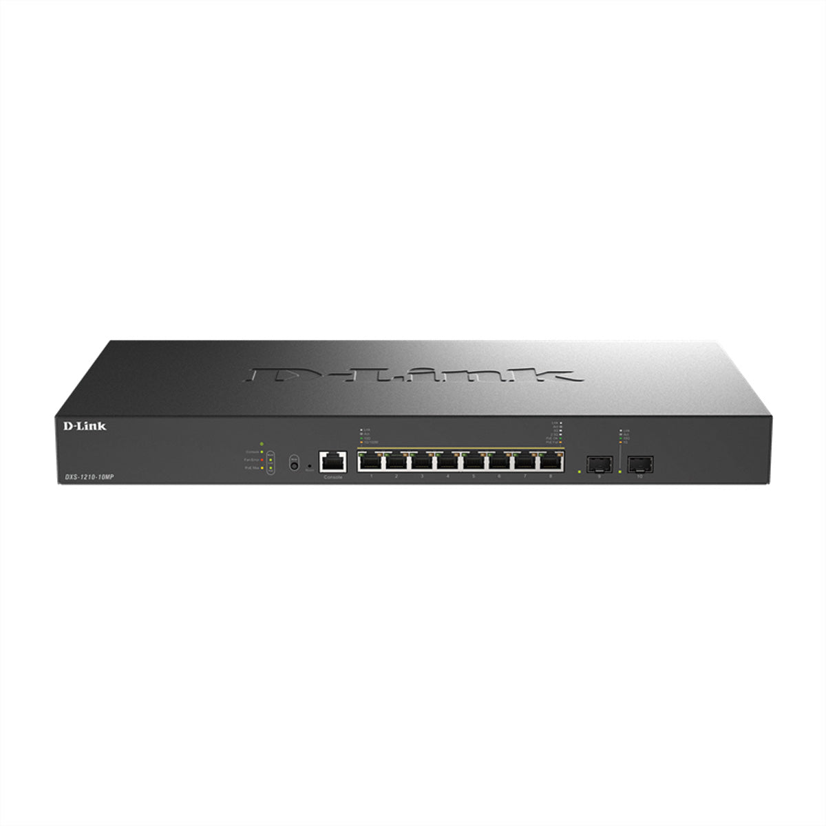 D-Link DXS-1210-10MP/E – Netzwerk-Switch, 8x 10G RJ-45 (PoE++ 60 W), 2x 10G SFP+, 19" Rack, schwarz
