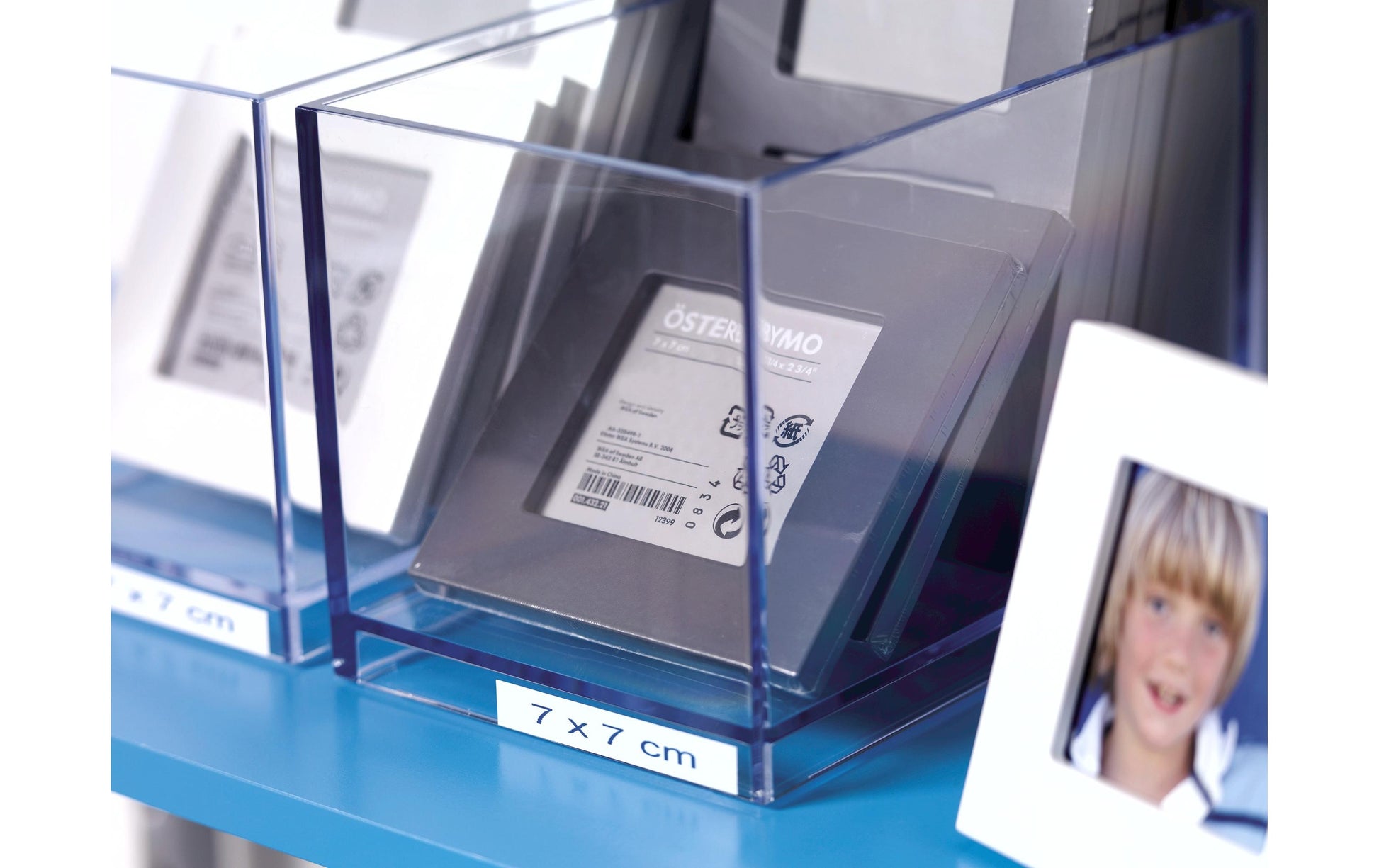 DYMO Schriftband – 12 mm × 7 m, weiss, blau – D1-TAPE