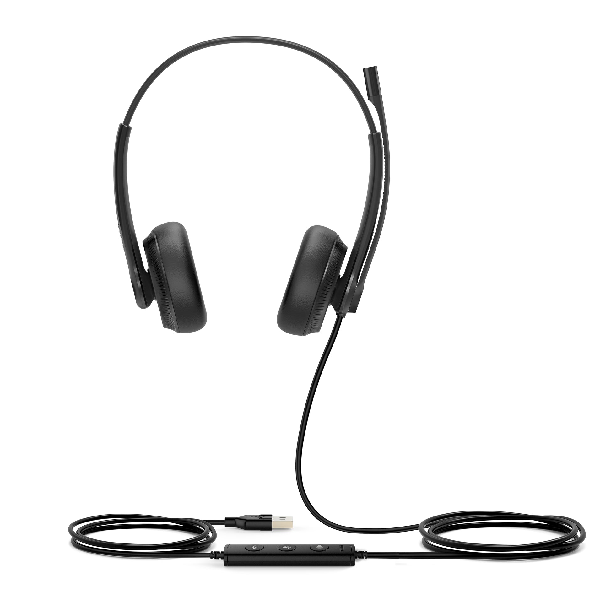 Yealink UH34 Dual UC – Duo Headset (On-Ear) – USB-A – Boom-Mikrofon, Rauschunterdrückung – schwarz