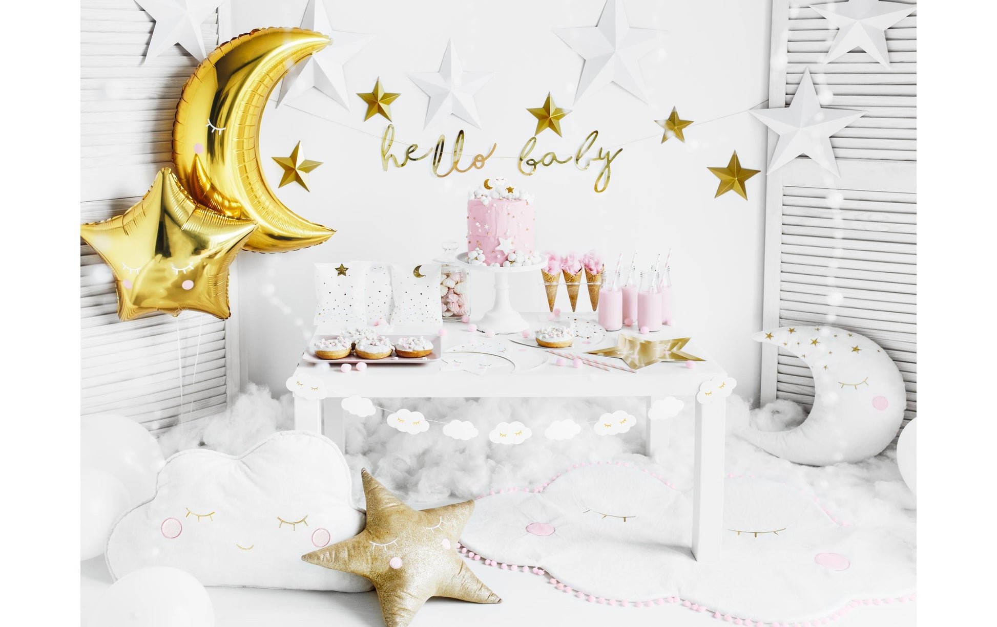PartyDeco Servietten Hello Baby – 32,5 × 31,5 cm, 3-lagig – 20 Stück
