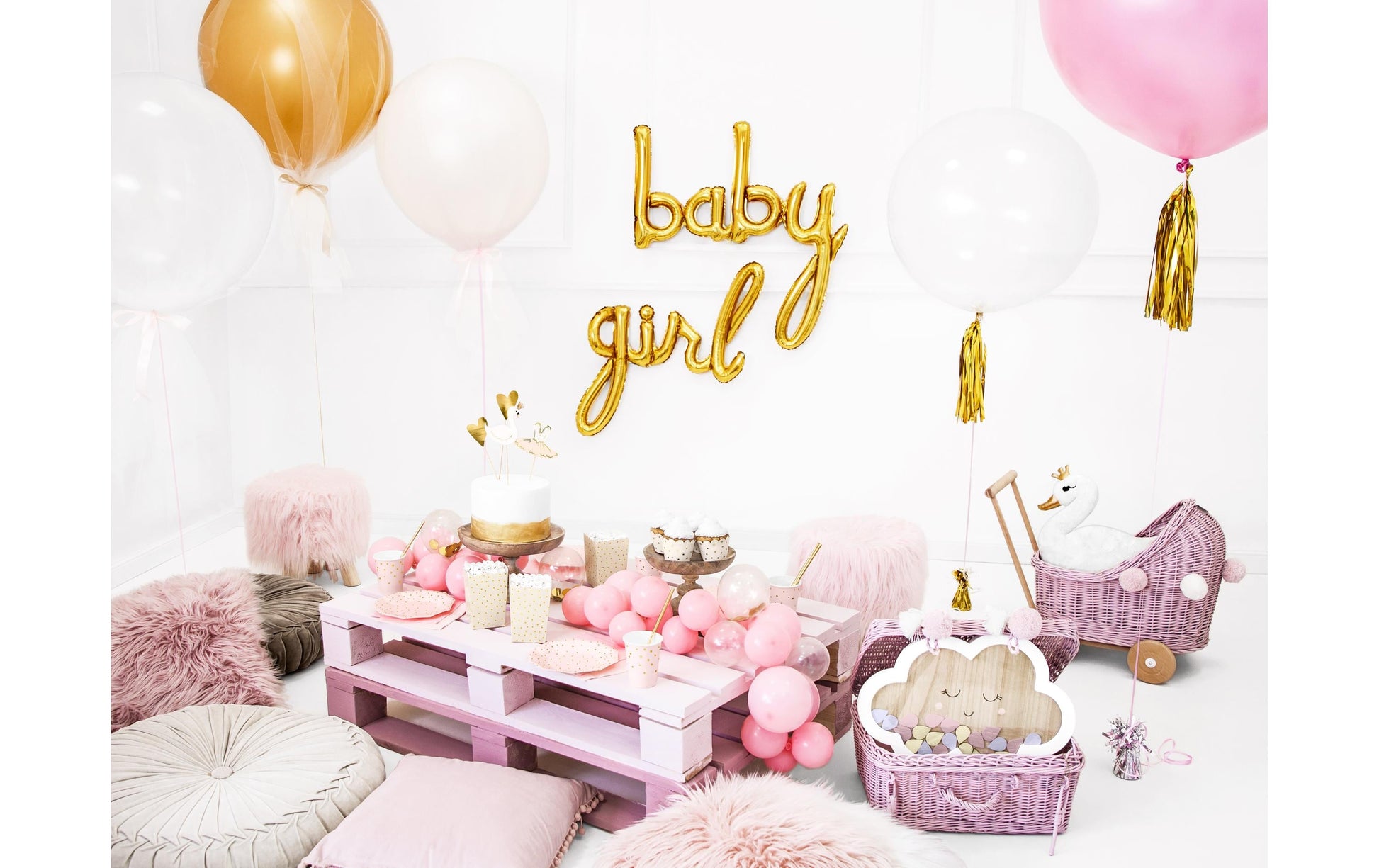 PartyDeco Luftballons Hochzeit – Weiss – Ø 100 cm – Latex – 1 Stück