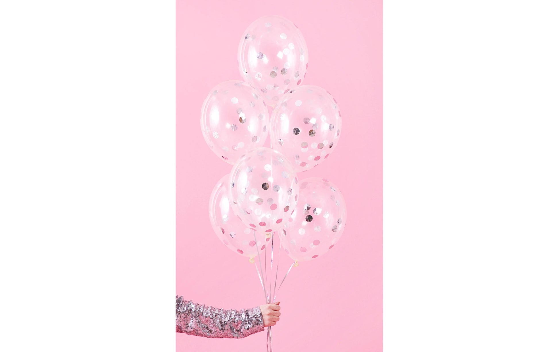 PartyDeco Hochzeitsluftballons – transparent – Ø 30 cm – Latex – 6 Stk