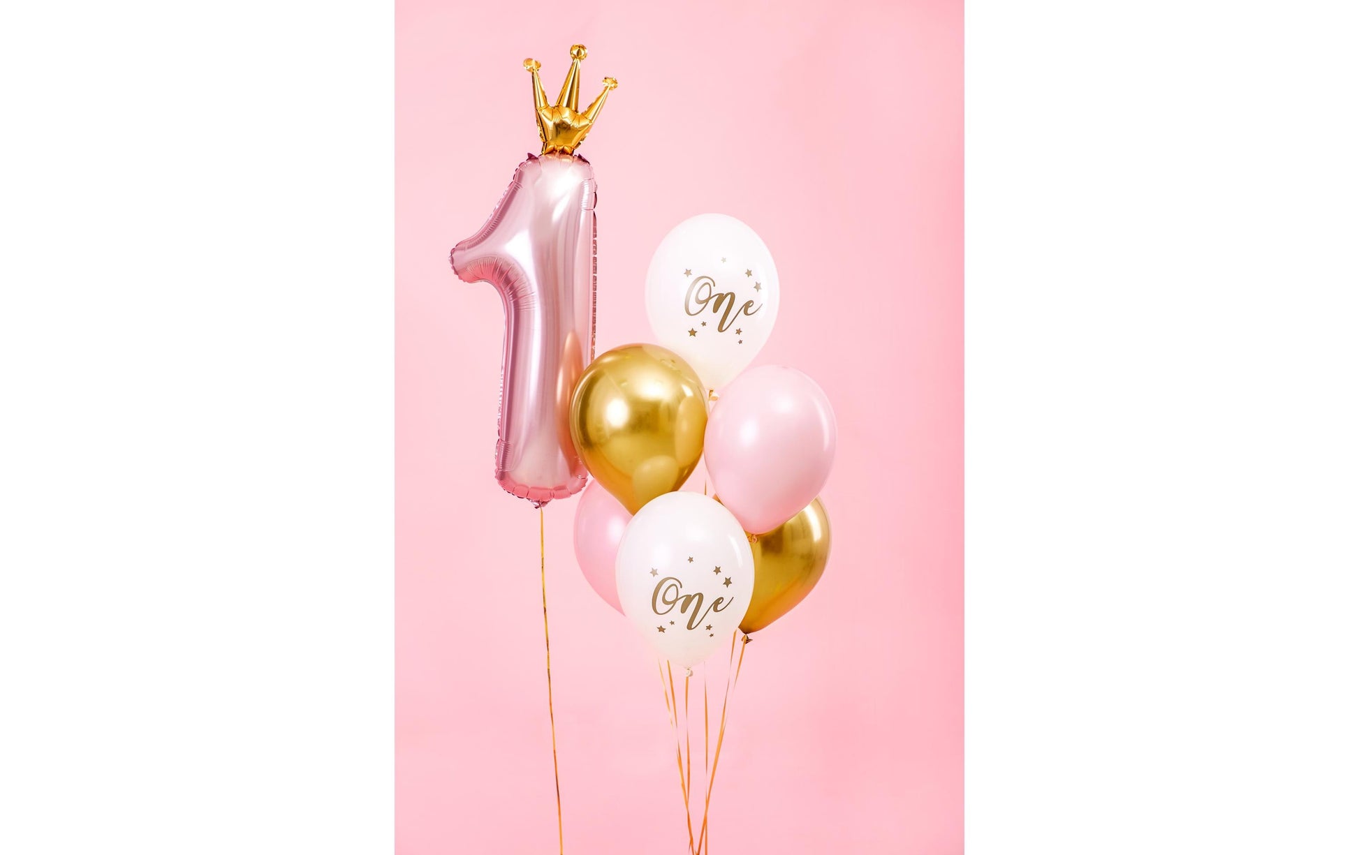 PartyDeco Baby Luftballons – rosa – Ø 30 cm – Latex – 6 Stk