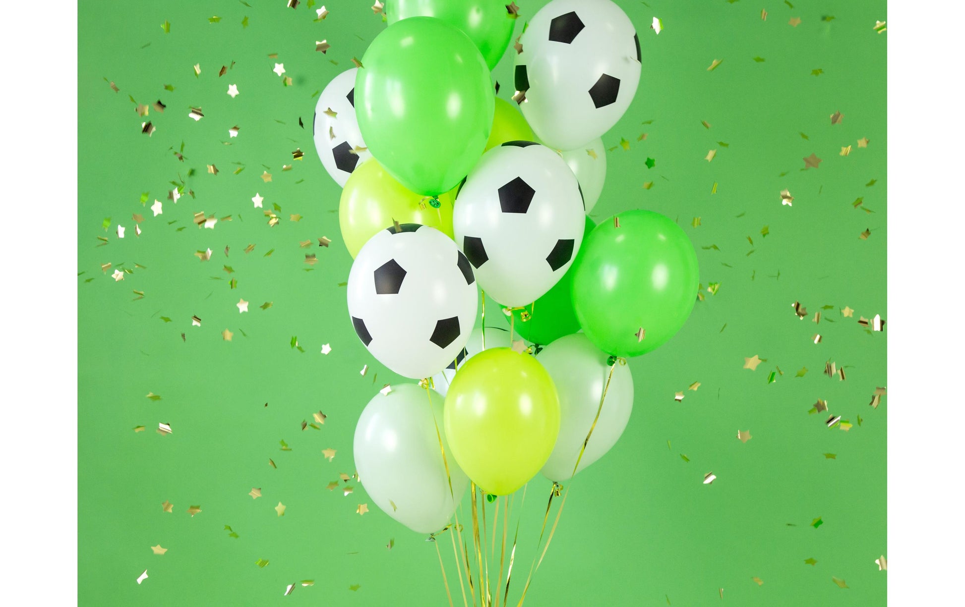 PartyDeco Luftballons Fussball – schwarz-weiss – Ø 30 cm – Latex – 6 Stk