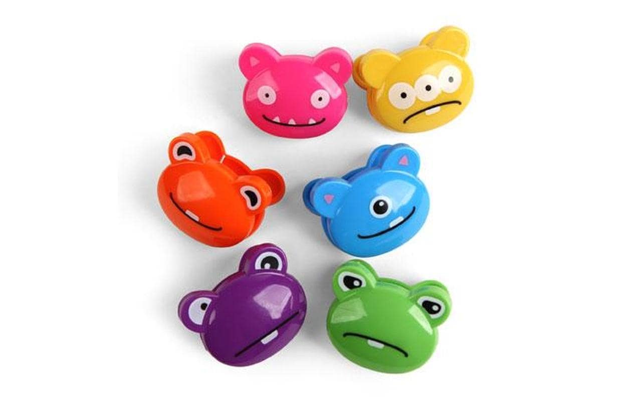 Kikkerland Verschlussclips 6er-Set, 9,5 × 22,5 × 3,2 cm, Kunststoff, Mehrfarbig