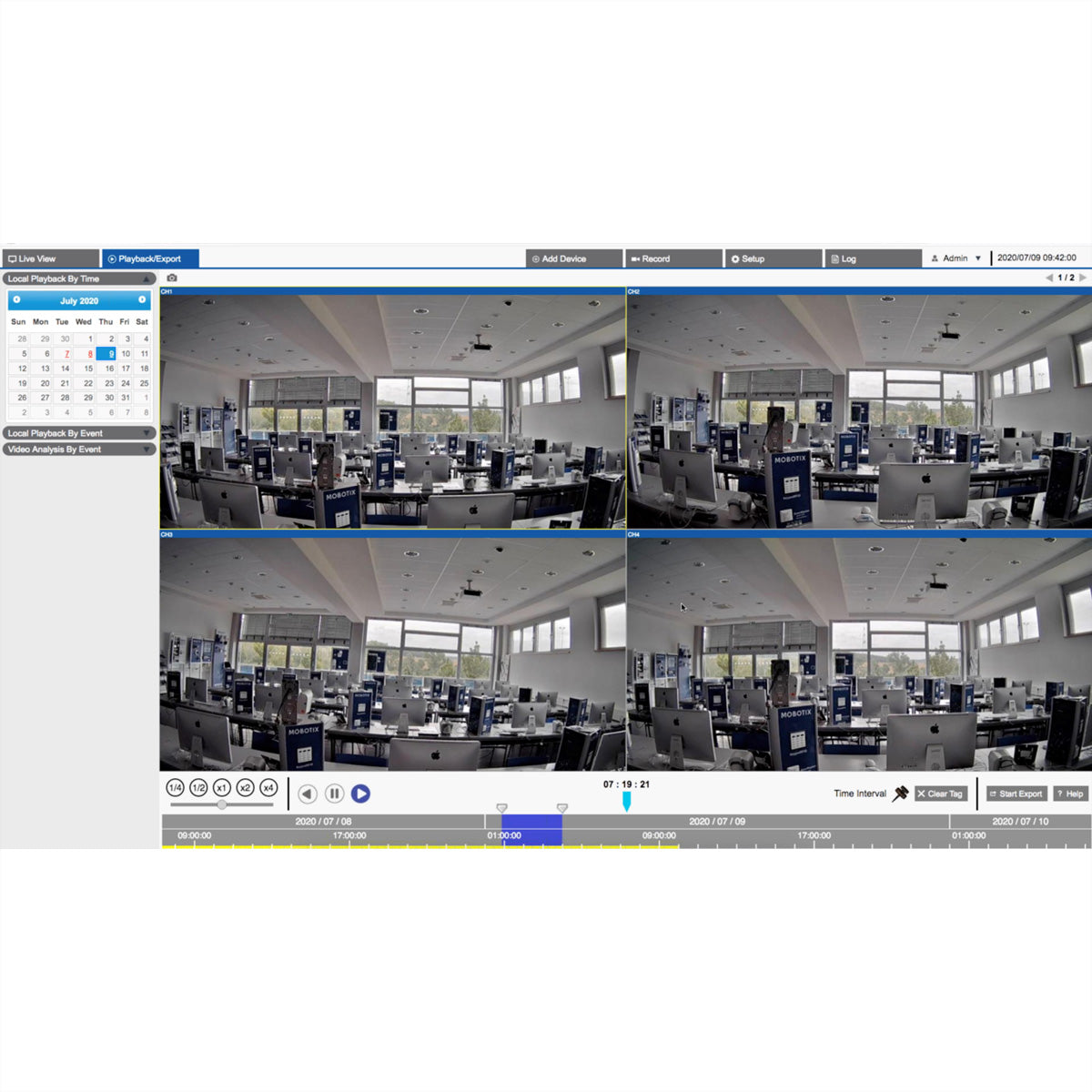 Mobotix MOVE NVR – 12-Kanal – 8× PoE, 160 Mbps – 2× 3,5" SATA