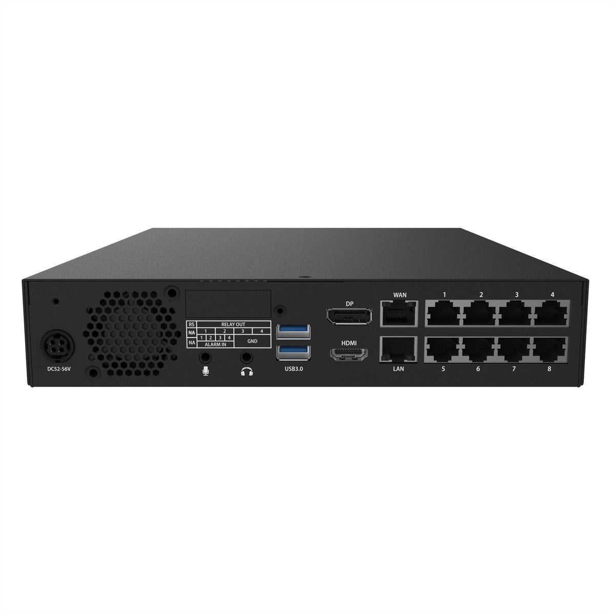 Mobotix MOVE NVR – 12-Kanal – 8× PoE, 160 Mbps – 2× 3,5" SATA