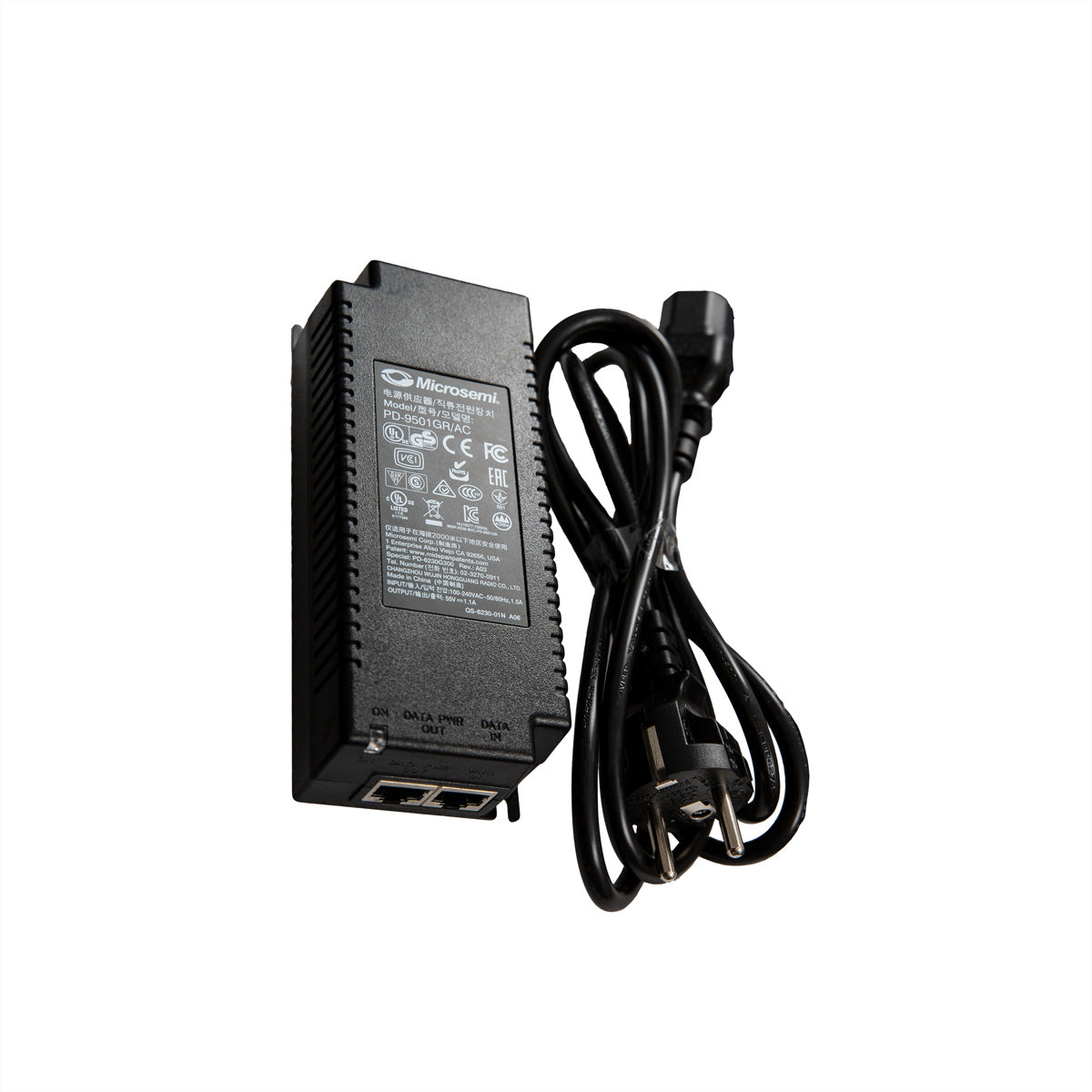 Mobotix PoE-Midspan – 60 W, IEEE 802.3bt, 2× RJ-45