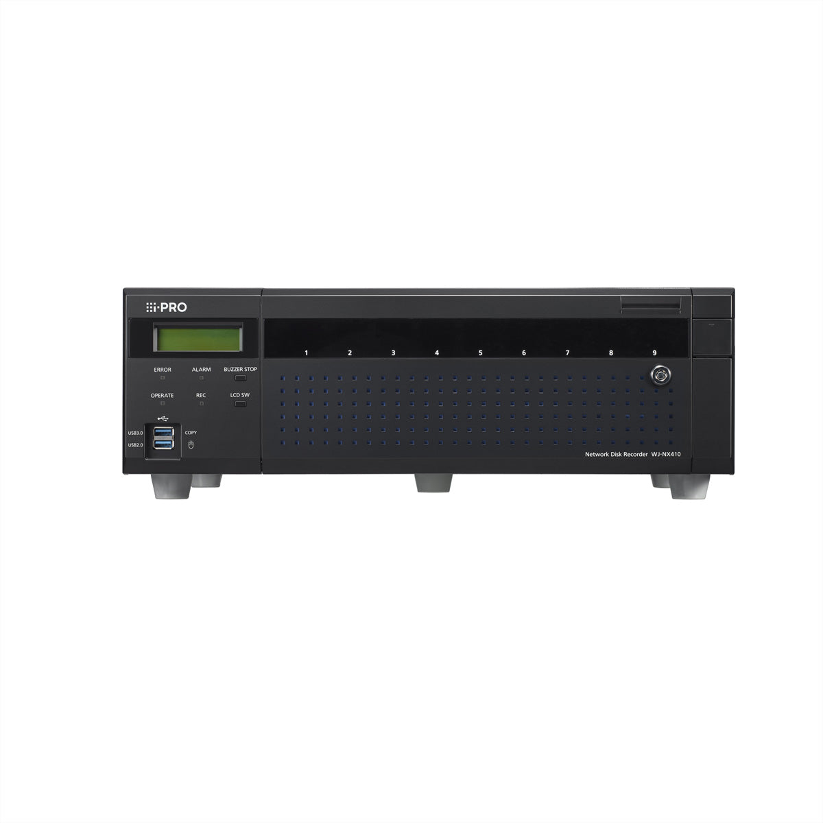 i-PRO NX WJ-NX410KG NVR – 64 Kanäle, 4K, 9× HDD-Slots, RAID 1/5/6, 2× HDMI 4K