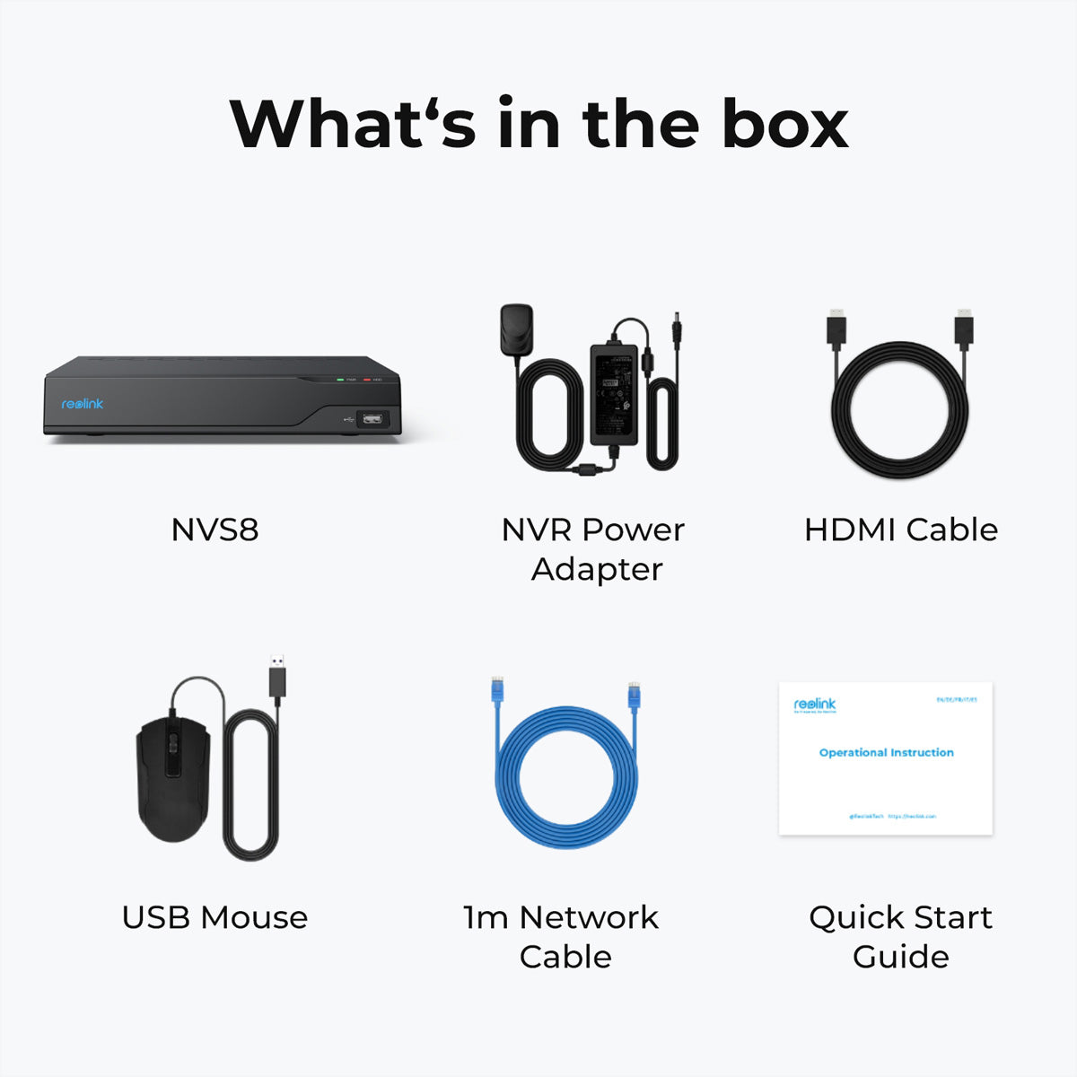 Reolink NVS8 NVR – 8-Kanal – 4K – 8× PoE – 2 TB