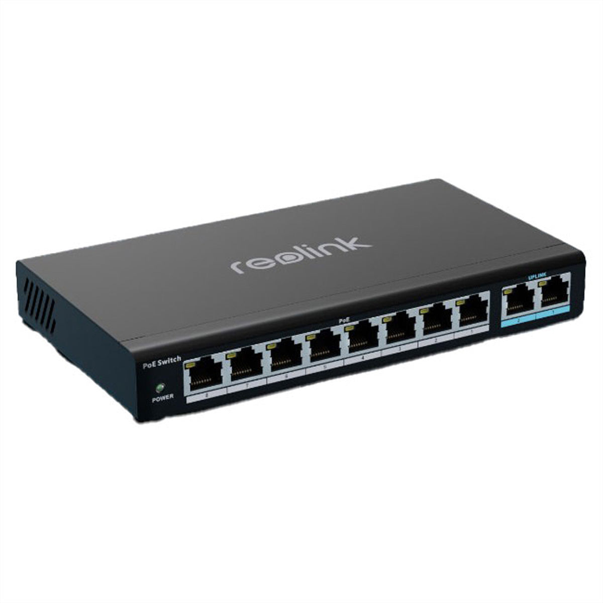 Reolink Netzwerk-Switch – 8×100 Mbit/s, 2×GbE, PoE 8×30 W, 120 W