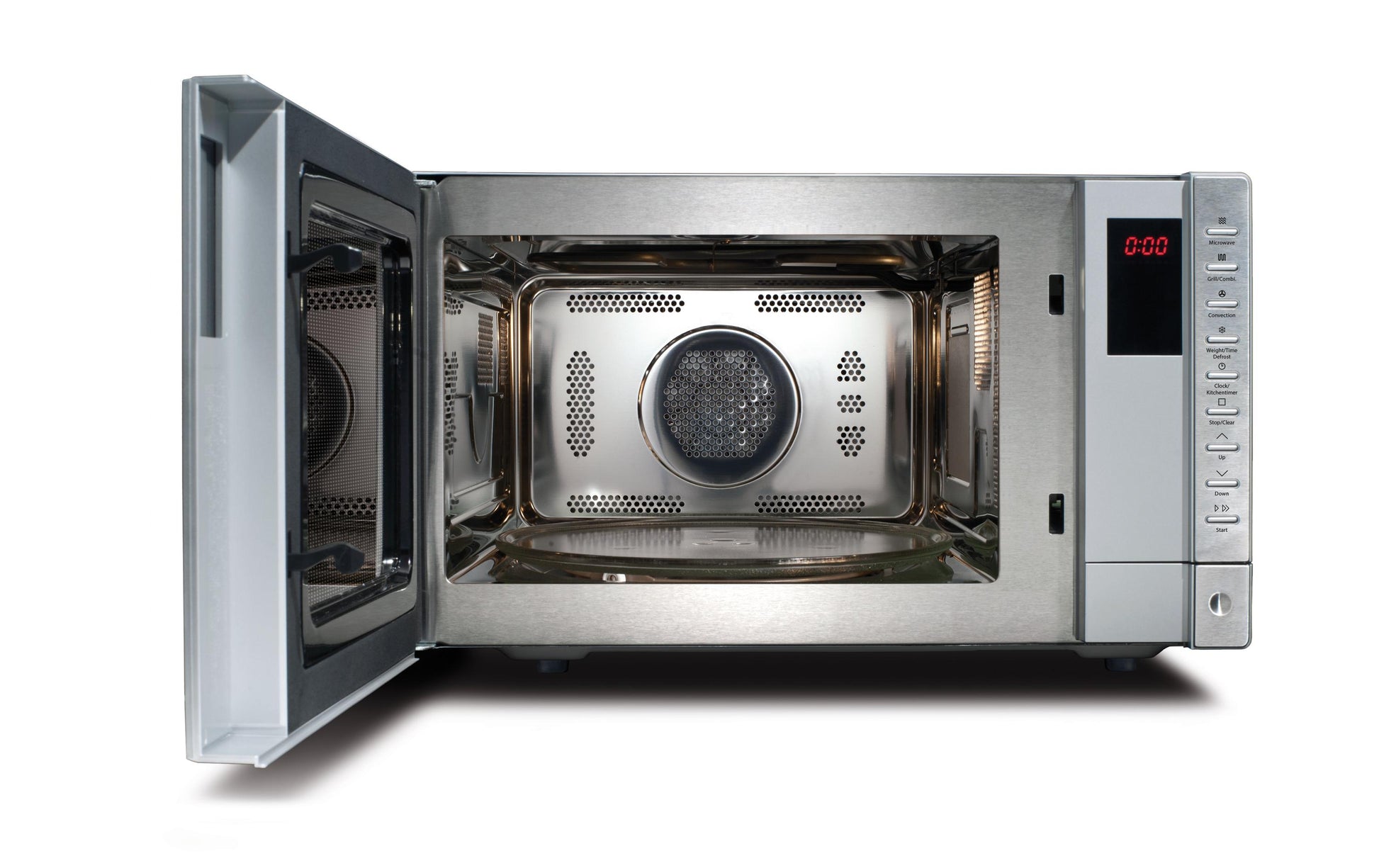 Caso Kombi-Mikrowelle HCMG 25 – 25 l, Grill & Heissluft, 900 W – silber/edelstahl
