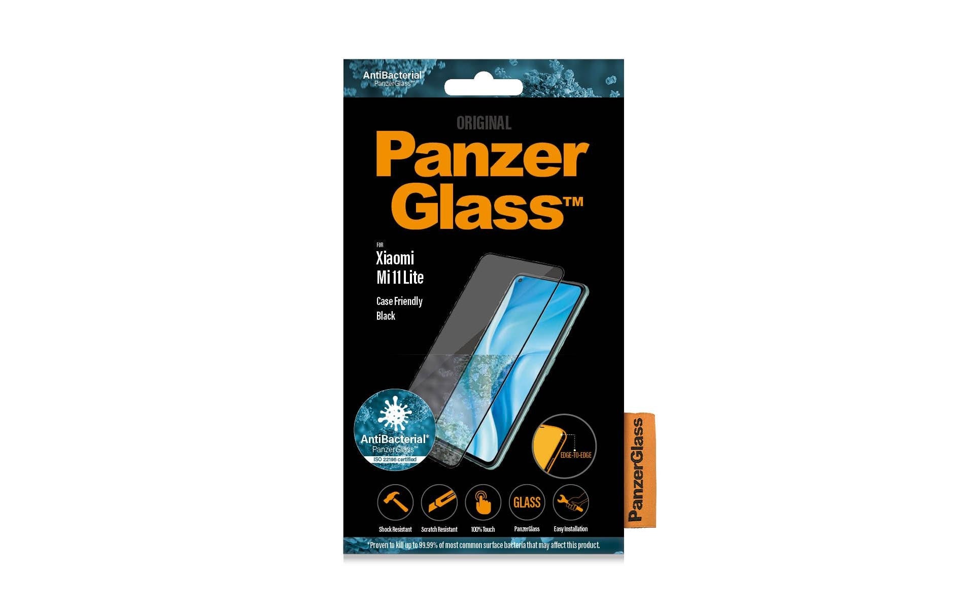 PanzerGlass Displayschutz (Panzerglas), Case Friendly – für Xiaomi Mi 11 Lite