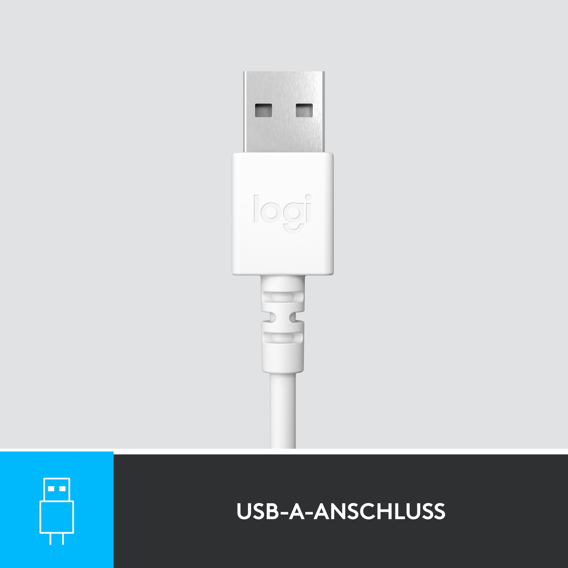 Logitech H390 – Headset – USB‑A, mit Mikrofon – Offwhite