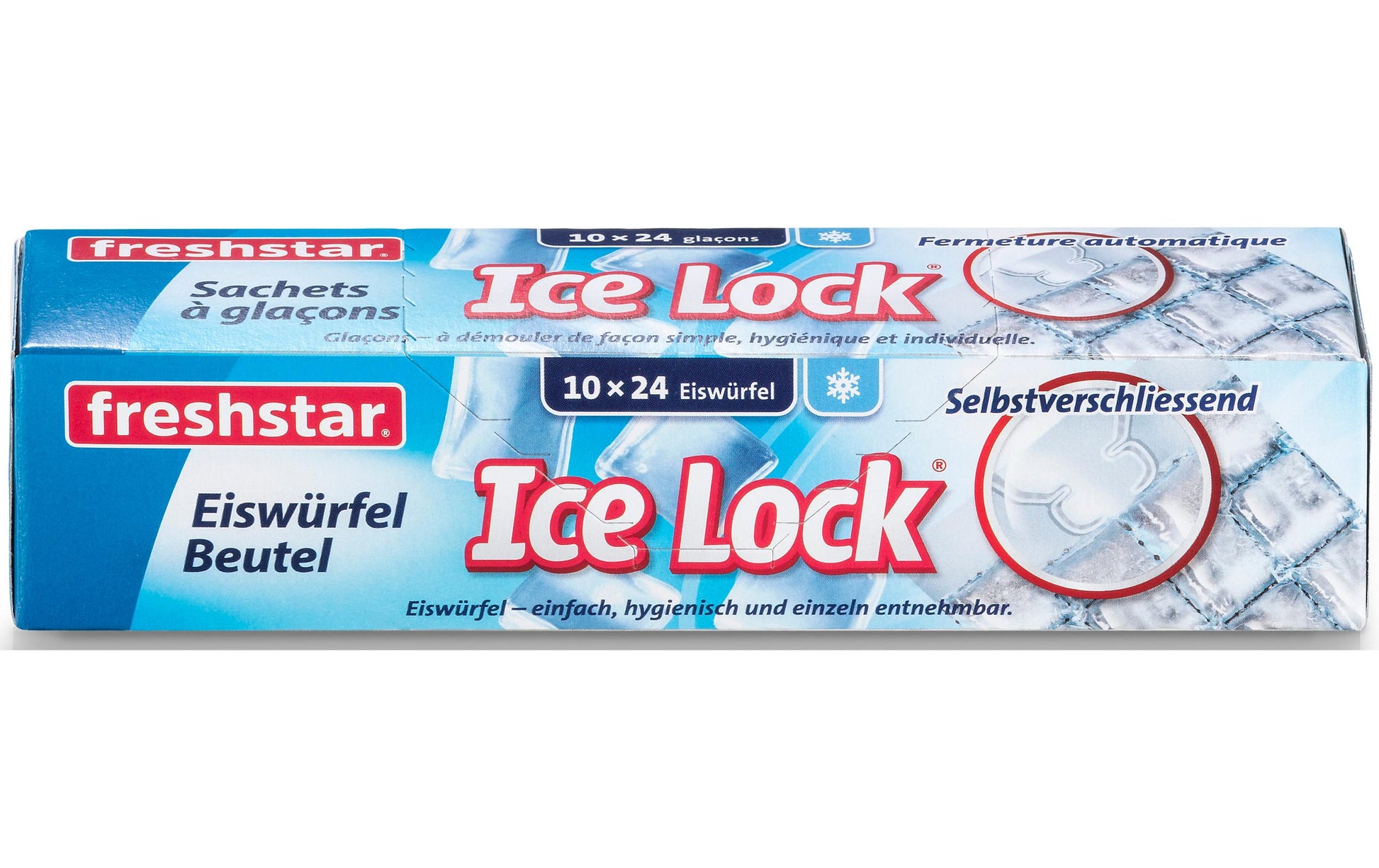 Freshstar Eiswürfelbeutel 10 Stk., je 24 Würfel, Kunststoff, transparent
