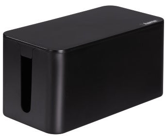 Hama Mini Kabelkanal 230 × 118 mm – zuschneidbar – für Kabel bis Ø 15 mm – schwarz – Kunststoff