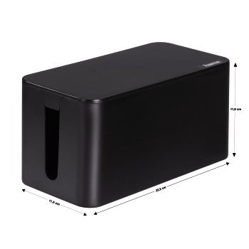 Hama Mini Kabelkanal 230 × 118 mm – zuschneidbar – für Kabel bis Ø 15 mm – schwarz – Kunststoff