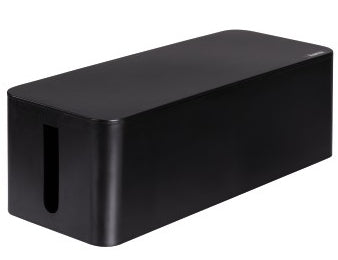 Hama Kabelbox 400 × 138 × 155 mm – für Kabel bis Ø 20 mm – schwarz – Kunststoff