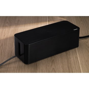 Hama Kabelbox 400 × 138 × 155 mm – für Kabel bis Ø 20 mm – schwarz – Kunststoff