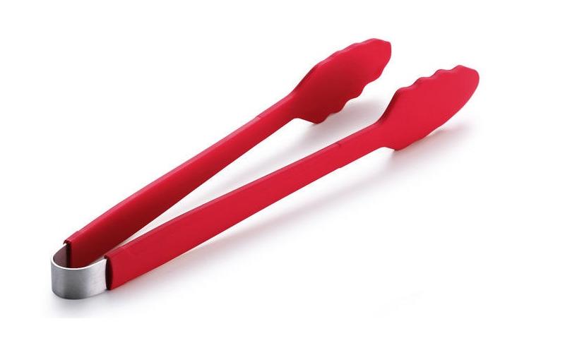 LotusGrill Grillzange 33 cm, Edelstahl, Rot, spülmaschinenfest, für LotusGrill, LotusGrill XL