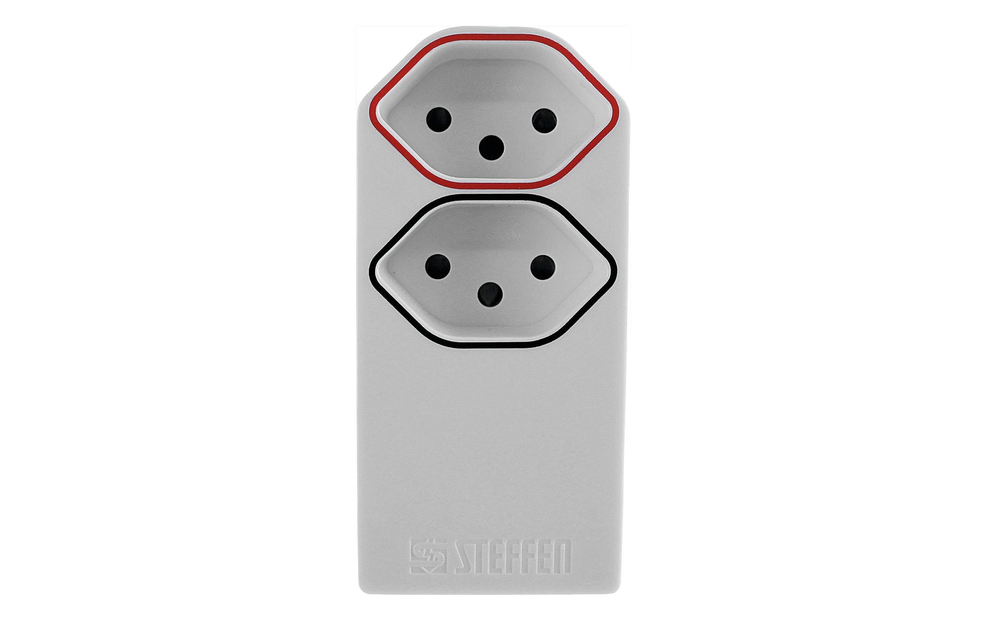 Steffen Digitale Zeitschaltuhr – 20 Programme, IP20, T12/T13, 230 V, 10 A, Zwischenstecker – Weiss – 1204455