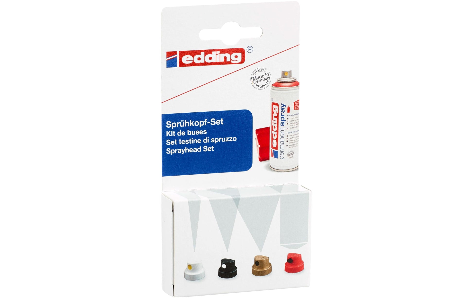 Edding Adapter für Farbsprühdosen, Set à 6 Stück, mehrfarbig