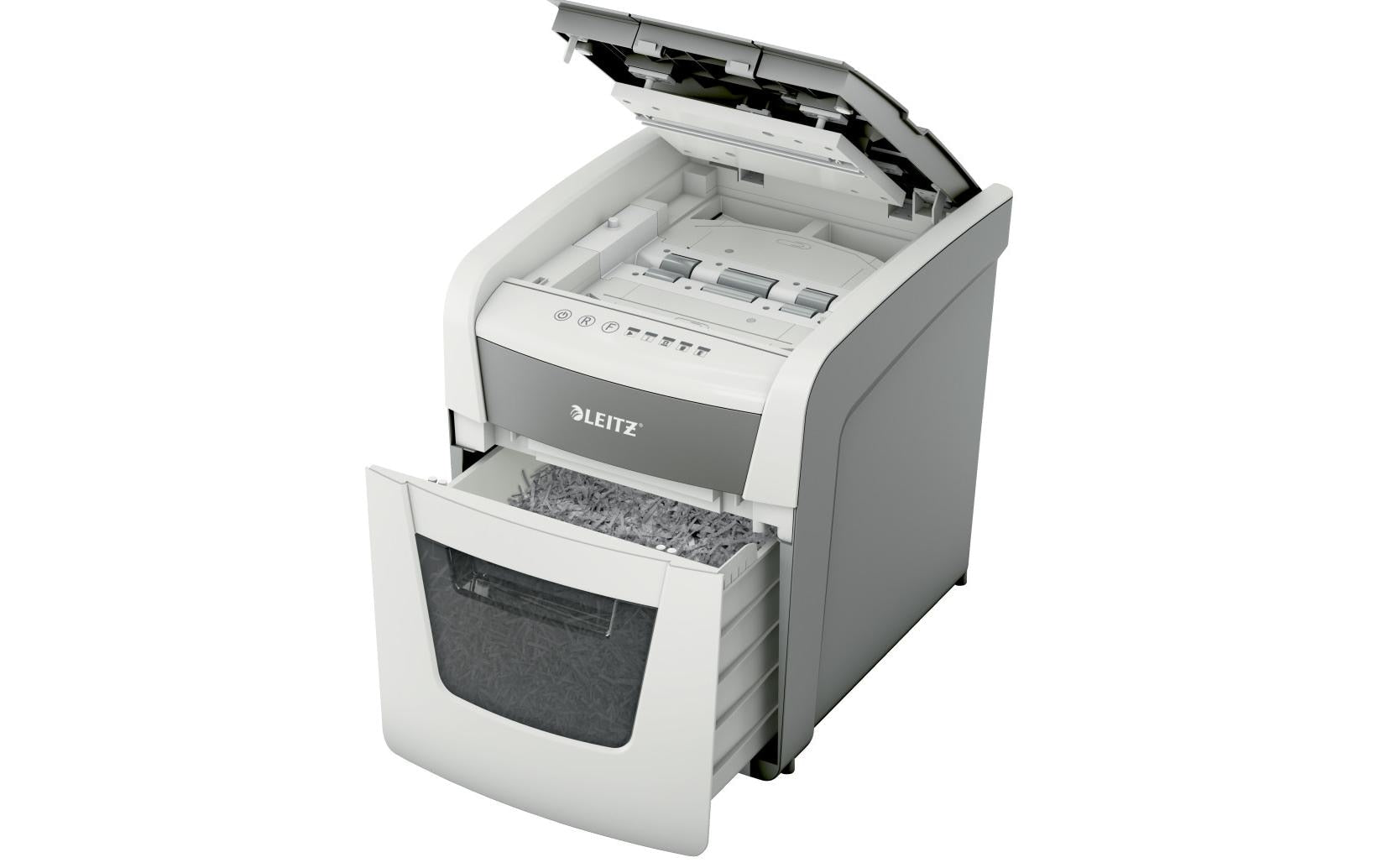 Leitz bürogeräte Leitz IQ Autofeed – Aktenvernichter mit Autofeed 50 Blatt, DIN P-4, Partikelschnitt 4 × 28 mm, 20 l