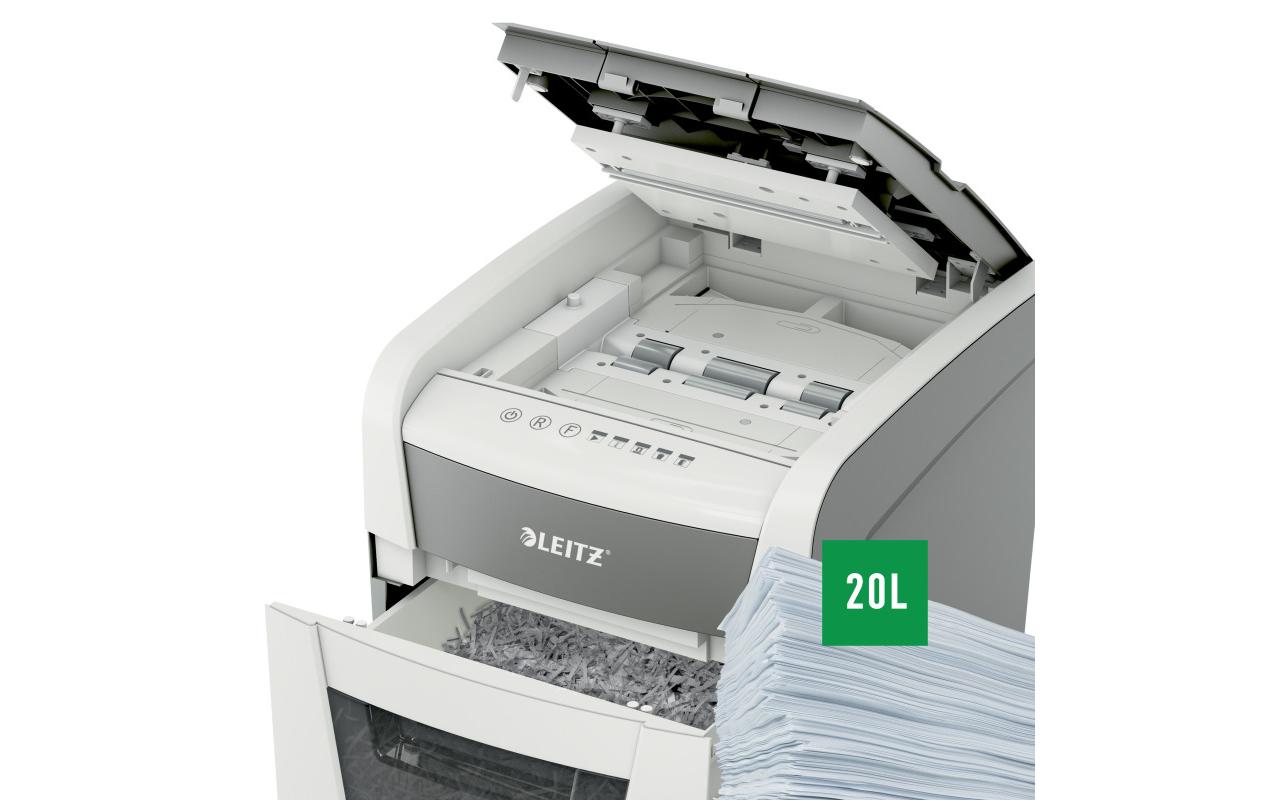 Leitz bürogeräte Leitz IQ Autofeed – Aktenvernichter mit Autofeed 50 Blatt, DIN P-4, Partikelschnitt 4 × 28 mm, 20 l