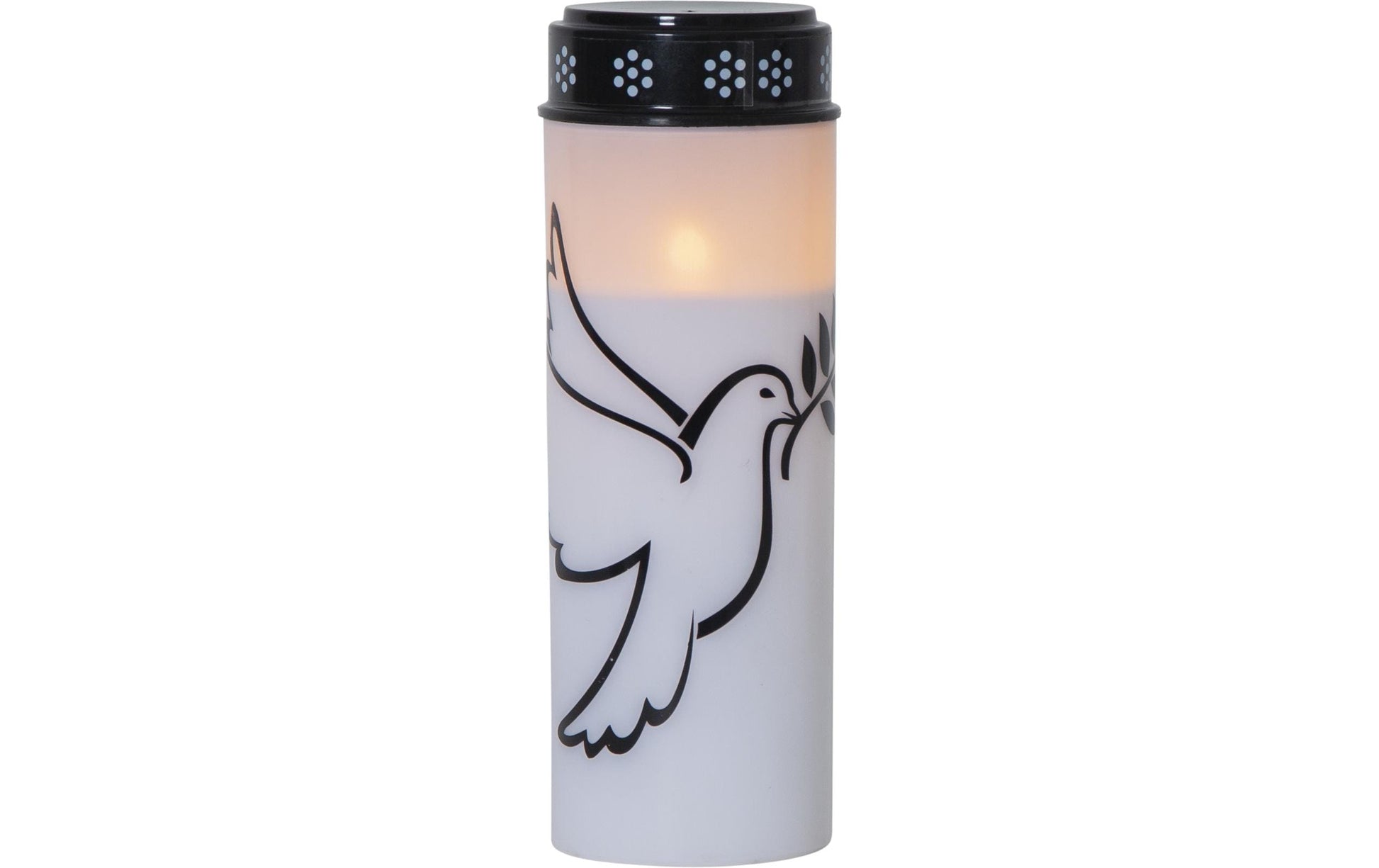 Star Trading Dekorative Aussenleuchte – Ø 7,5 cm, 0,02 W, Warmweiss – Batteriebetrieben, Timer 6/18 h, Weiss, Kunststoff