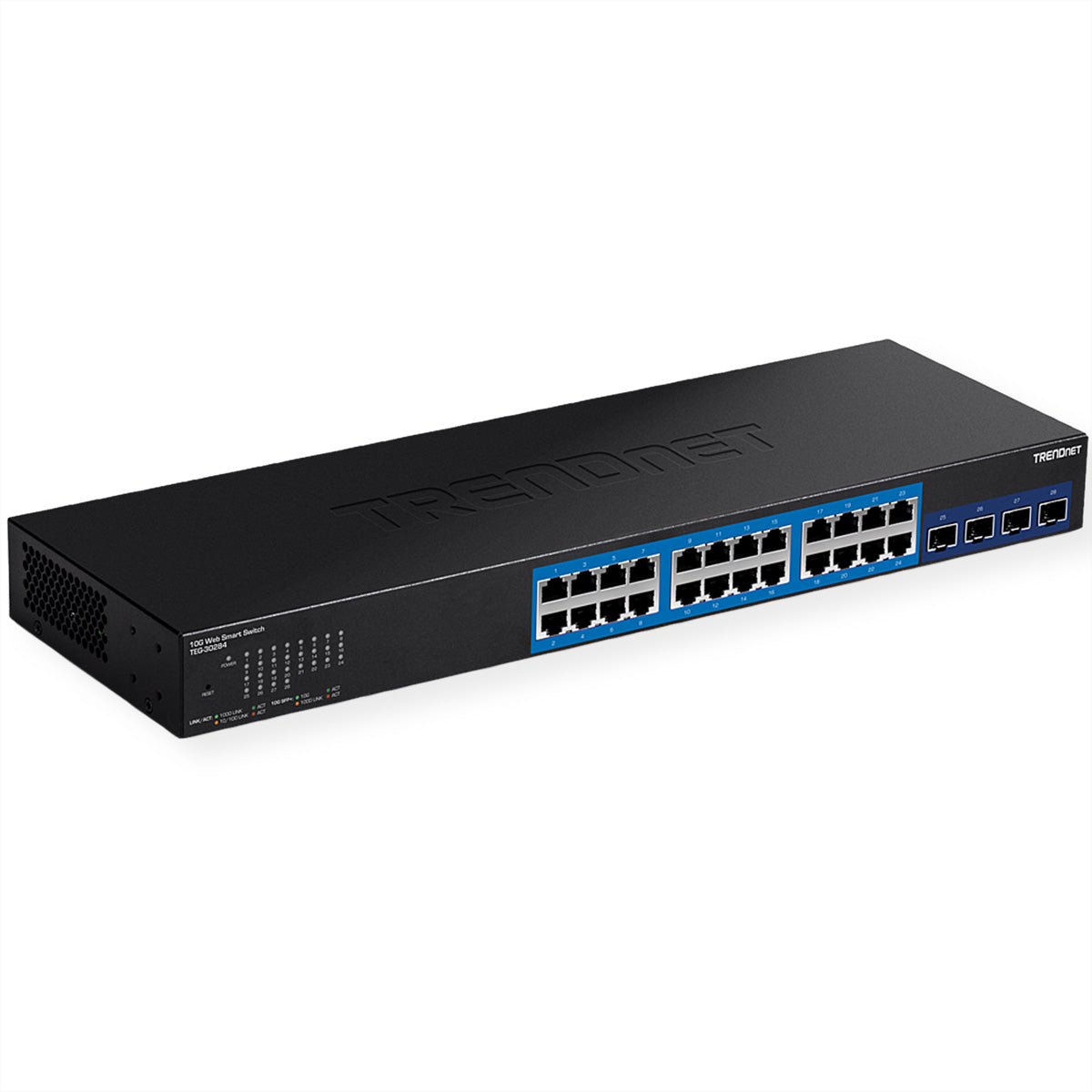 TRENDnet TEG-30284 – Managed L2 Switch – 24× 1G, 4× SFP+, 19", 1U