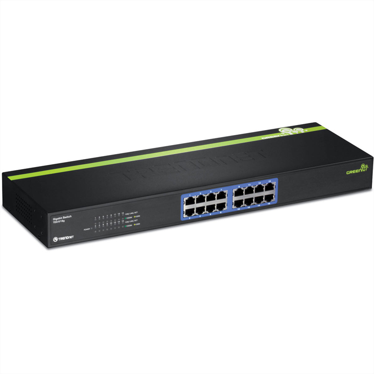 TRENDnet TEG-S16G – Unmanaged Switch – 16× 1G, 19", 1U