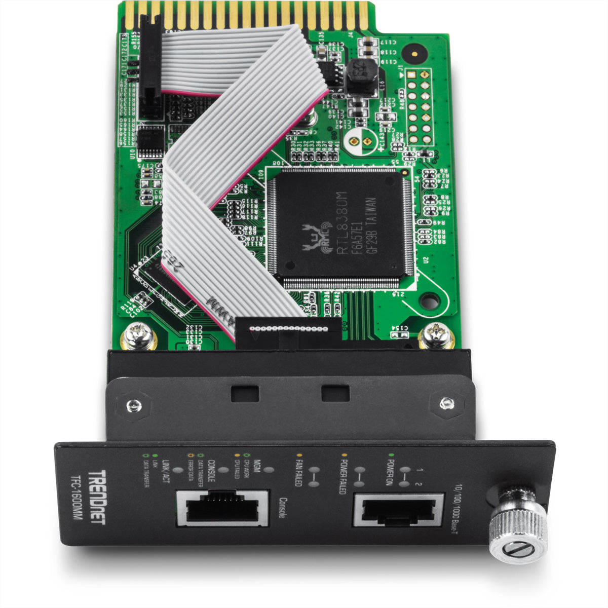 Trendnet TFC-1600MM – Medienkonverter (Management-Modul) – 2×RJ45 2 Gbit/s, Schwarz