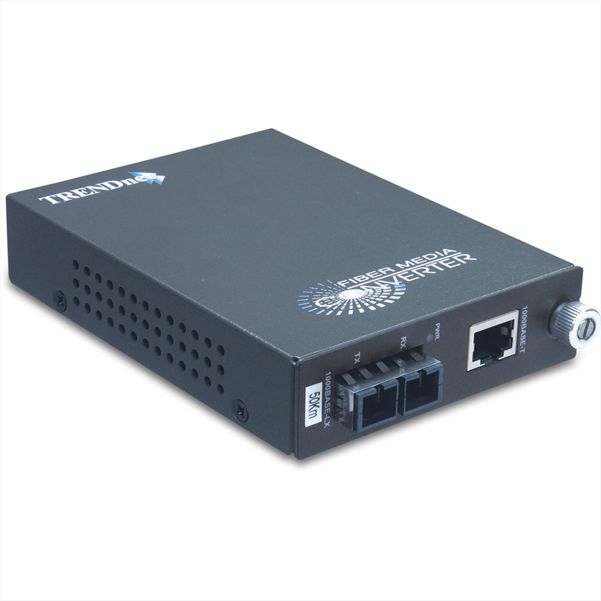 TRENDnet TFC-1000S50 Medienkonverter SC zu RJ-45 – 1 Gbit/s, 1300 nm, 50 km, 1 RJ-45/1 SC, für 9/125 µm