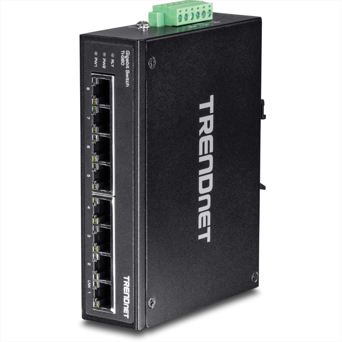 TRENDnet TI-G80 – Unmanaged L2 Switch – 8× 1G, DIN-Rail