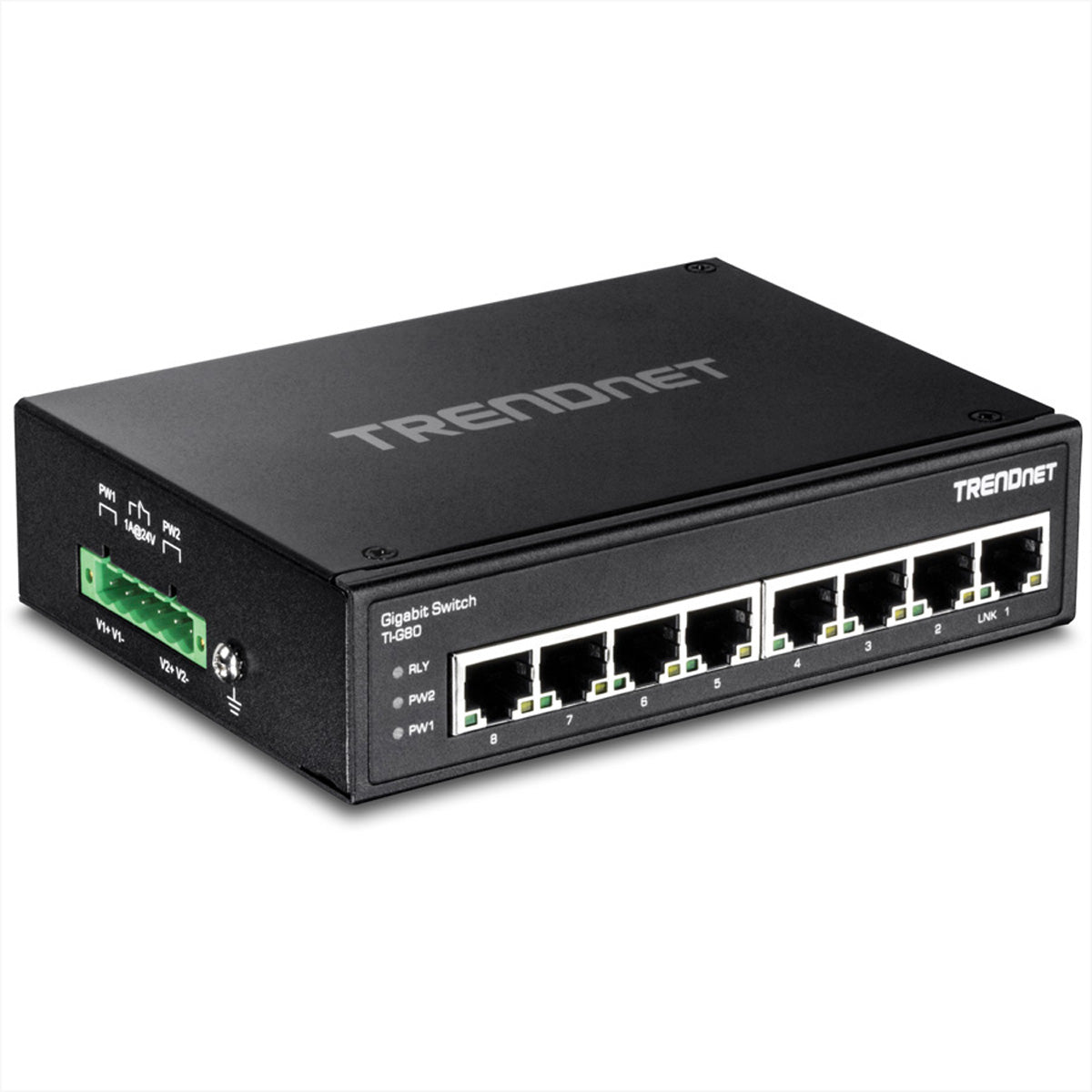 TRENDnet TI-G80 – Unmanaged L2 Switch – 8× 1G, DIN-Rail