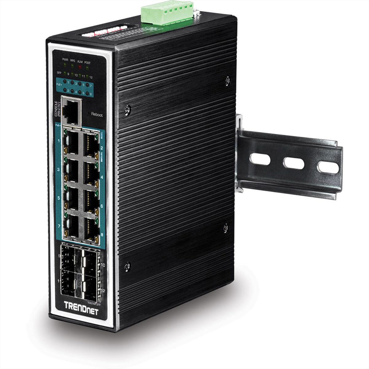 TRENDnet TI-PG1284i – Managed Switch – 8×GbE, 4×SFP, L2+, PoE+ 240 W