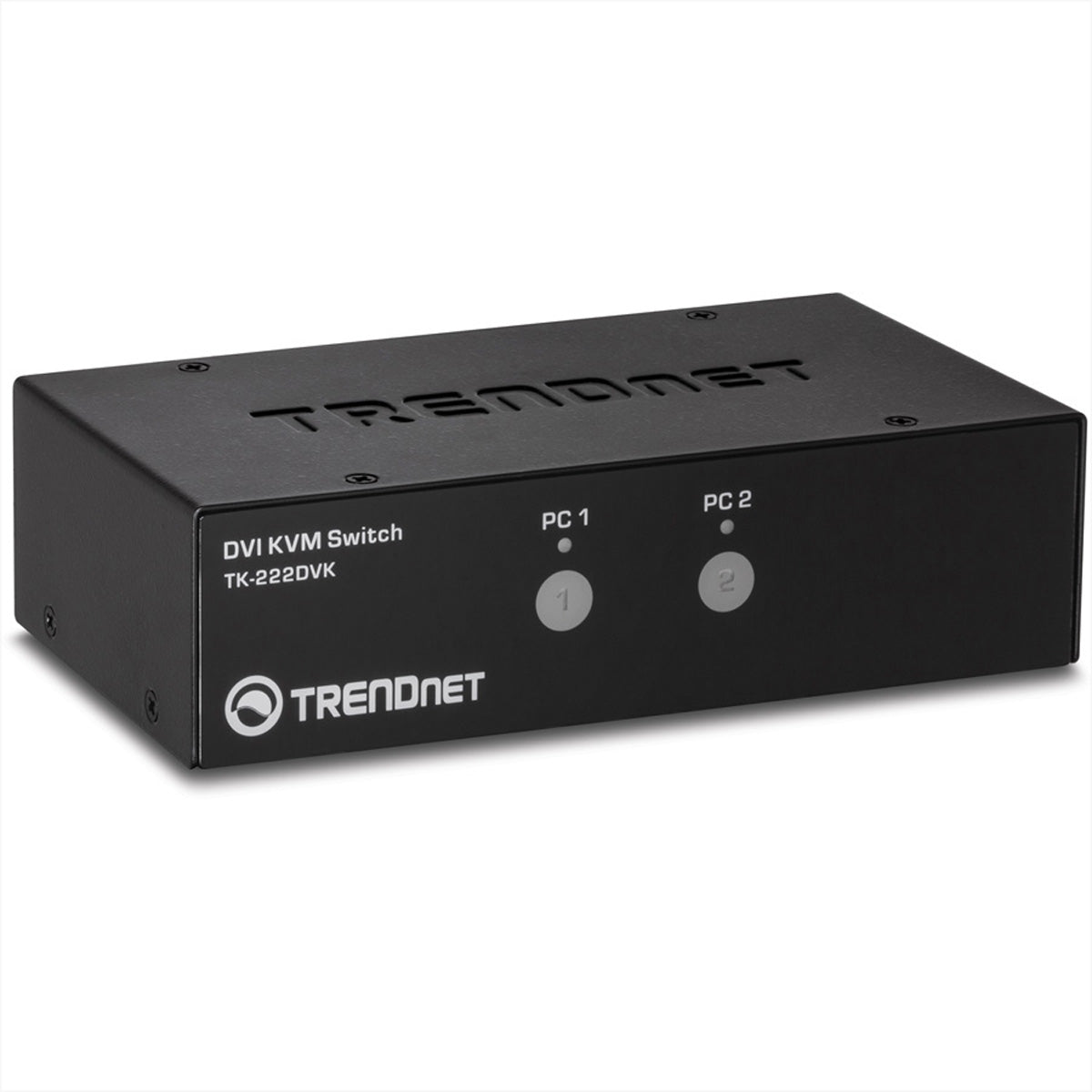 TRENDnet TK-222DVK – 2-Port DVI-I KVM-Switch – 2560 × 1600/60 Hz, USB 2.0-Hub, Audio
