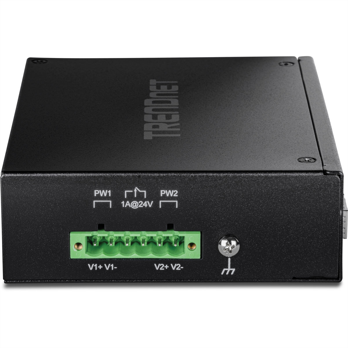 TRENDnet TI-PG62B – Unmanaged L2 Switch – 5× 1G (4× PoE+), 2× SFP, PoE-Budget 120 W, DIN-Rail