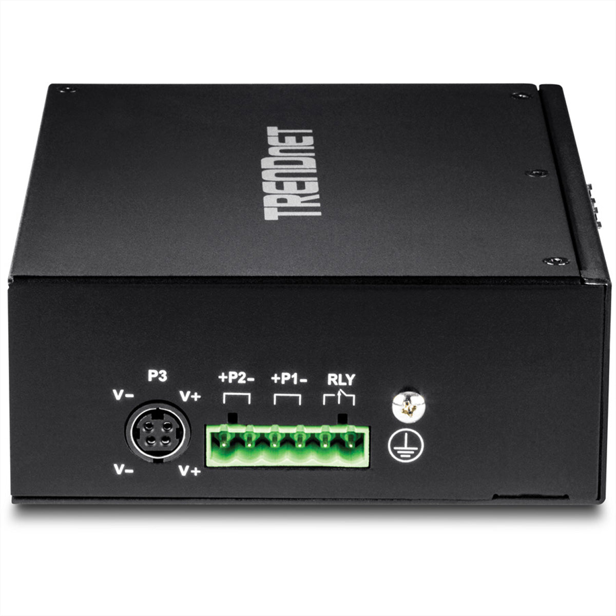 TRENDnet TI-PG102 – Unmanaged Switch – 8× 1G PoE+, 2× 1G (RJ-45/SFP shared), PoE-Budget 240 W, DIN-Rail