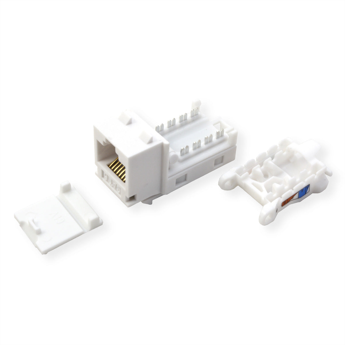 TRENDnet TC-K50C6 – Keystone-Buchsen Cat6, werkzeuglos, 50×, abgewinkelt, RJ-45, 10GBase-T, Weiss, für TC-KP24