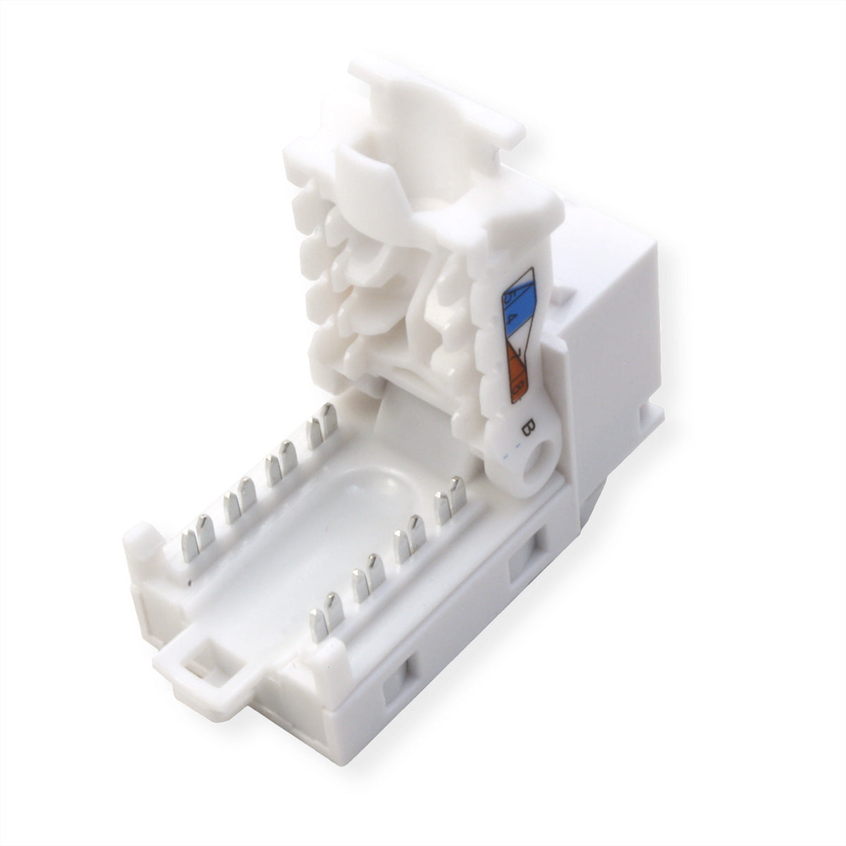 TRENDnet TC-K50C6 – Keystone-Buchsen Cat6, werkzeuglos, 50×, abgewinkelt, RJ-45, 10GBase-T, Weiss, für TC-KP24
