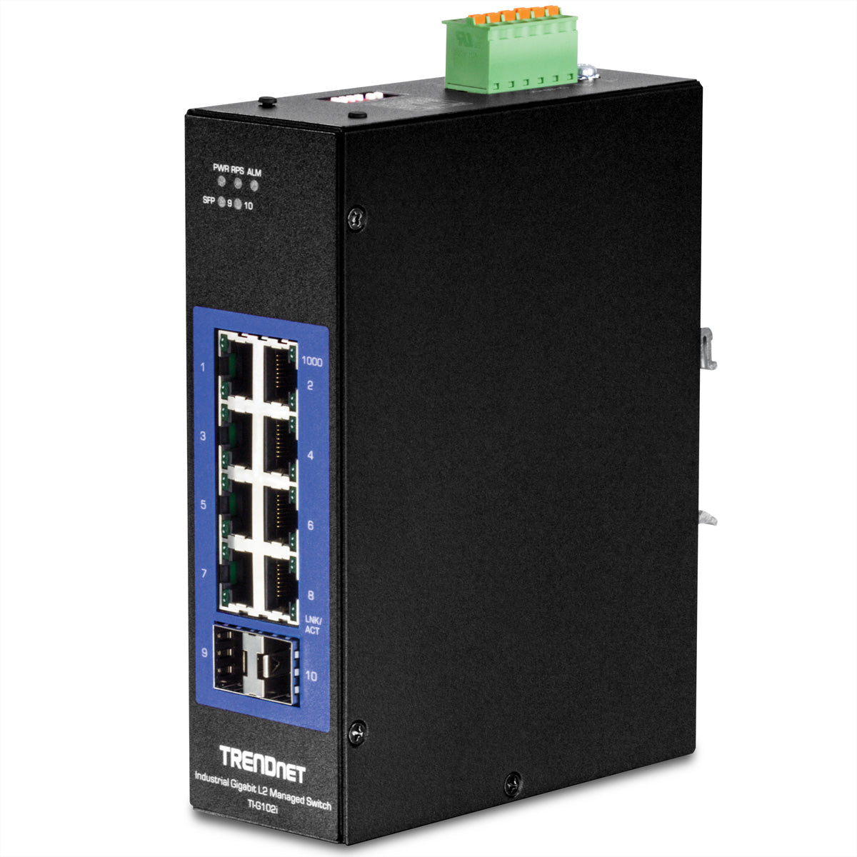Trendnet TI-G102i – Verwalteter L2 Switch – 8× 1G, 2× SFP, DIN-Schiene