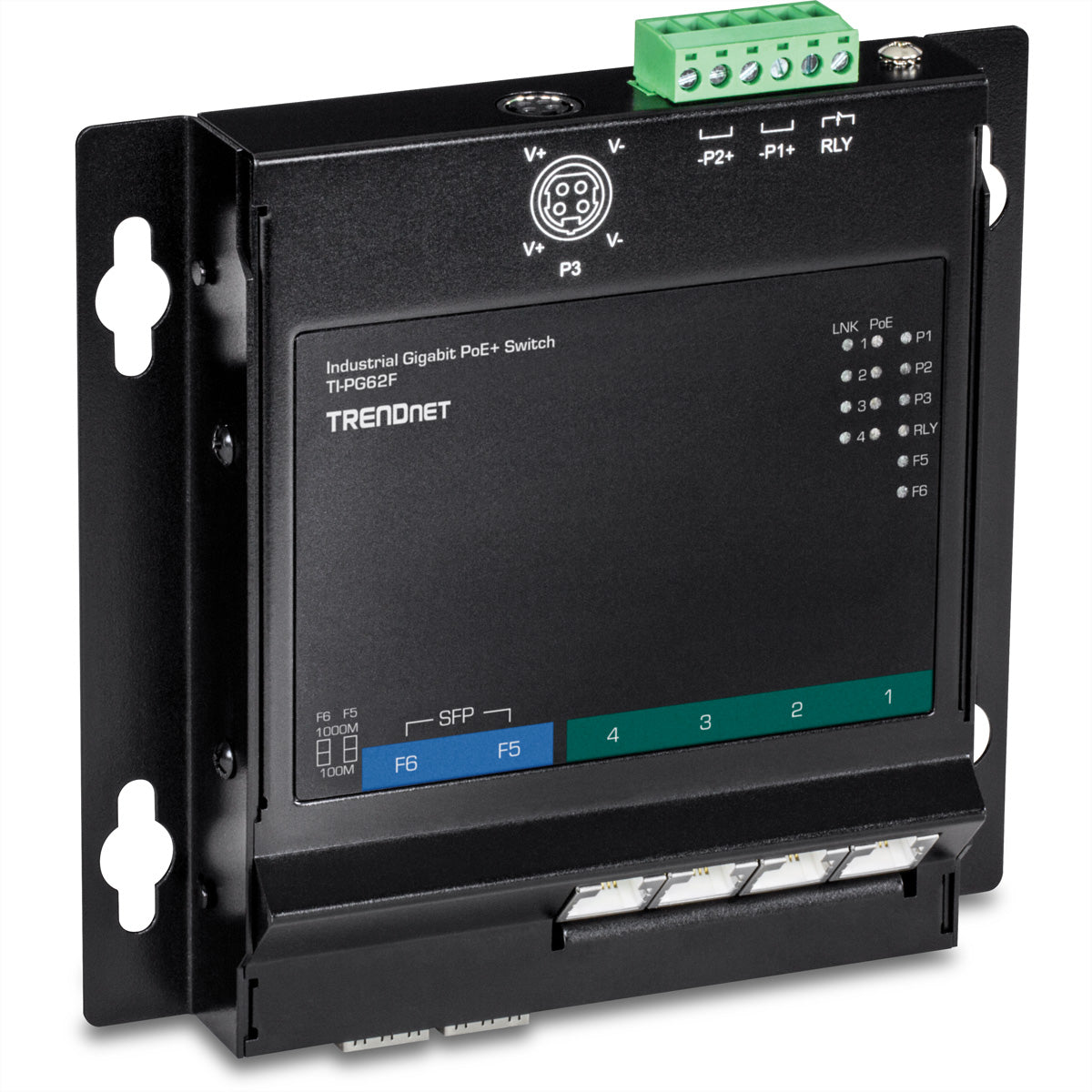 TRENDnet TI-PG62F – Managed Switch – 4×GbE, 2×SFP, PoE+ 120 W