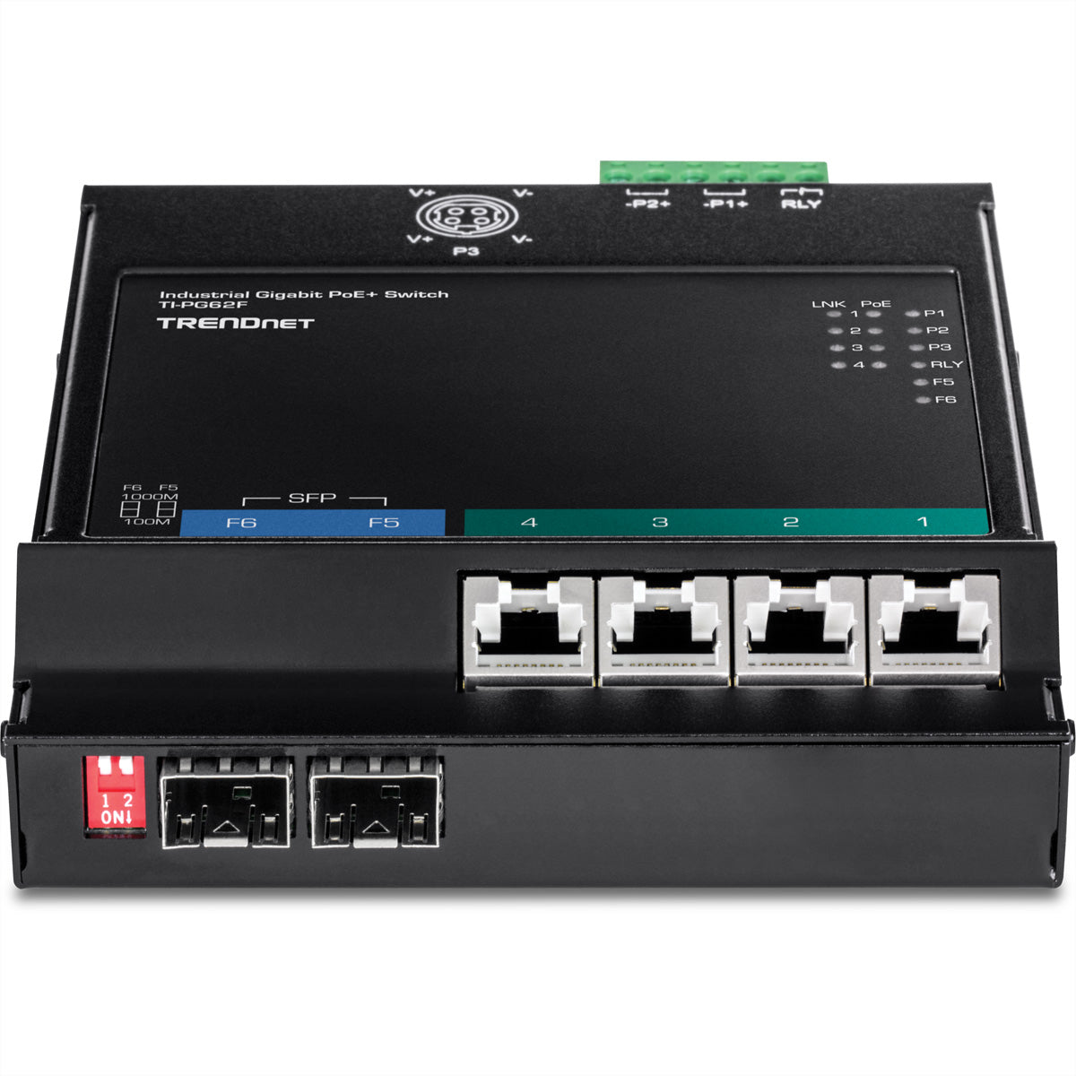 TRENDnet TI-PG62F – Managed Switch – 4×GbE, 2×SFP, PoE+ 120 W