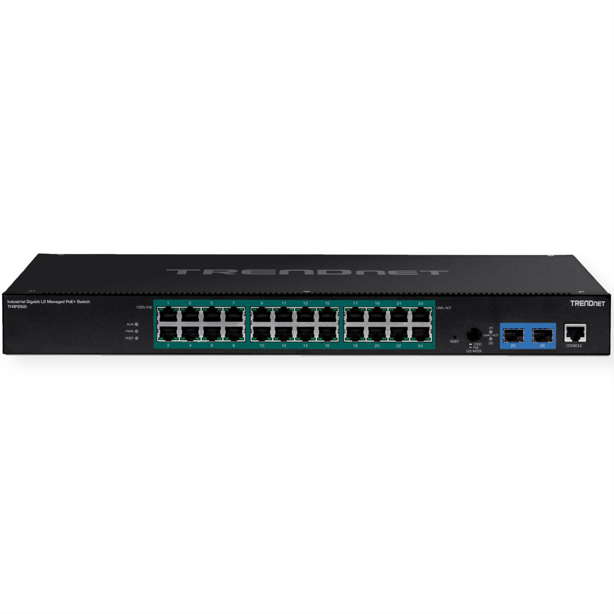 TRENDnet TI-RP262i – Verwalteter L2 Switch – 24× 1G, 2× SFP, PoE+, PoE-Budget 685 W, 19", 1U